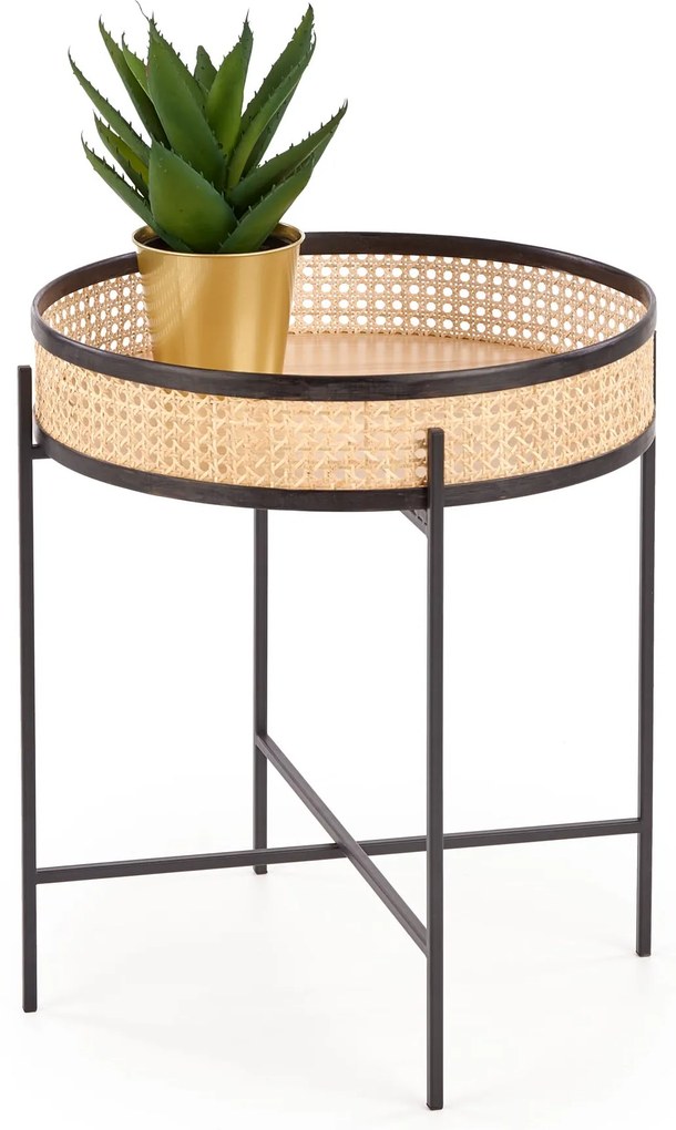 Ratanový konferenčný stolík LANIPA 50x55 cm