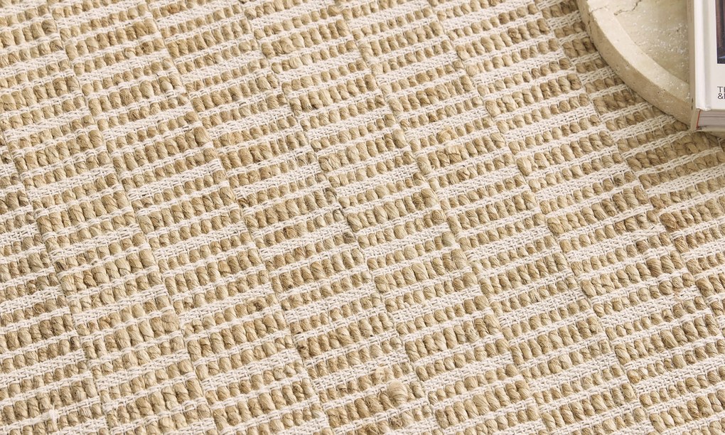 Diamond Carpets India, Ručne viazaný kusový koberec Tove J-10 Natural, 200x290, béžová, chodba / predsieň