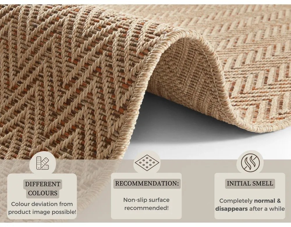 Svetlohnedý vnútorný a vonkajší behúň 80x350 cm Nature – Hanse Home
