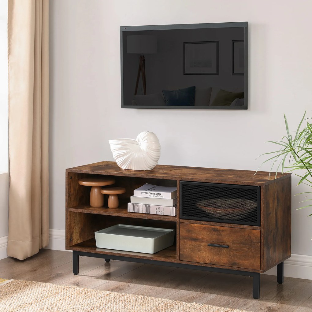 VASAGLE TV stolík 1 zásuvka 110 x 55 x 40 cm