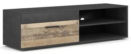 Obývacia stena BRICK hnedá/čierna