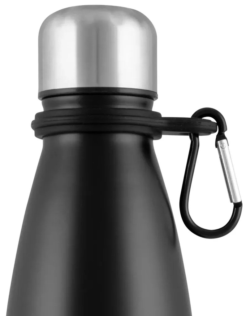 Altom Nehrdz. fľaša na vodu s karabínkou 350 ml, čierna