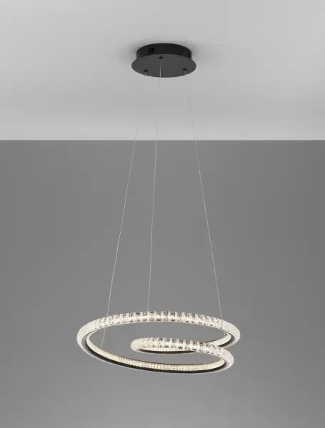 LED luster Ginevra 48 čierne