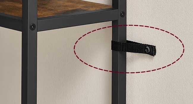 Konzolový stolek Vasagle Crem 80 cm černý/hnědý