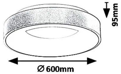Rabalux LED stropné kruhové svietidlo Carmella 50W | 3400lm | 4000K | IP20 - biela so zlatou