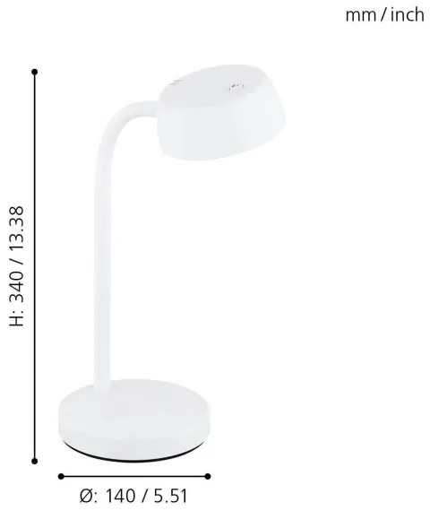 Eglo 99334 - LED Stolná lampa CABALES LED/4,5W/230V