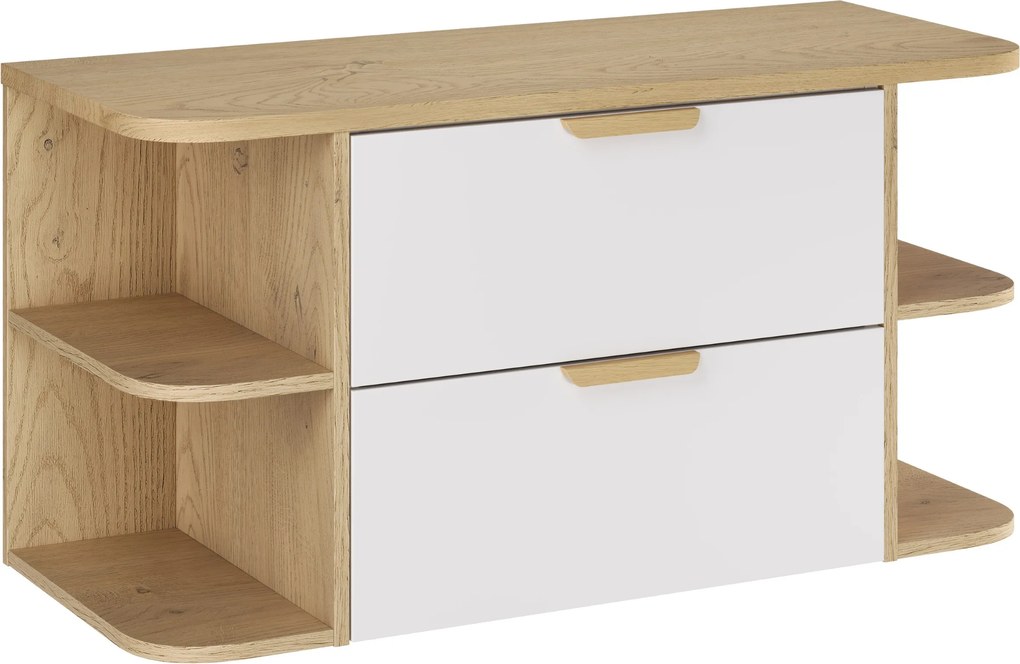 Comad Kúpeľňová skrinka pod doskové umývadlo set Aster White 100 biela/dub cremona