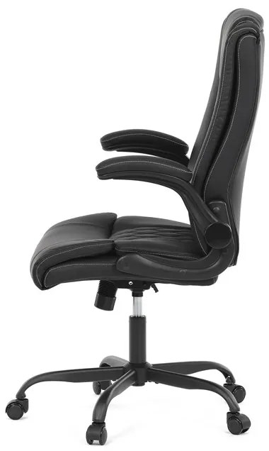Autronic BONTEC Kancelárske kreslo, hojdací mechanizmus, čierna ekokoža, KA-Y344 BK Farba: Čierna
