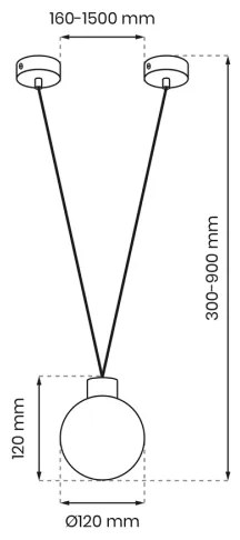 Luster na lanku CAPRI 1xG9/7W/230V