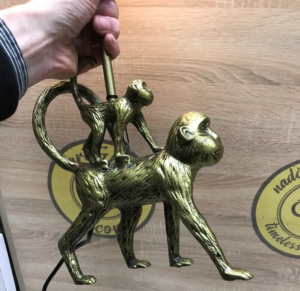 Vitrážová Tiffany lampa ACRUX MONKEYS