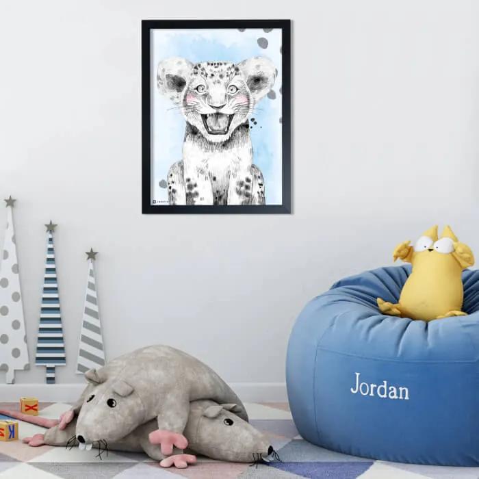 Obraz do detskej izby - Farebný s gepardom