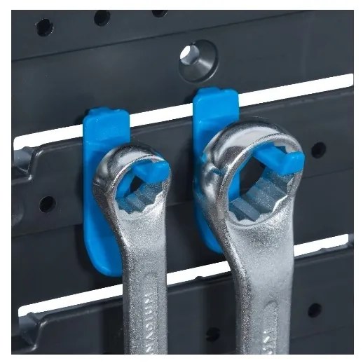 Plastové perforované steny vrátane boxov a držiakov na náradie, 4 ks