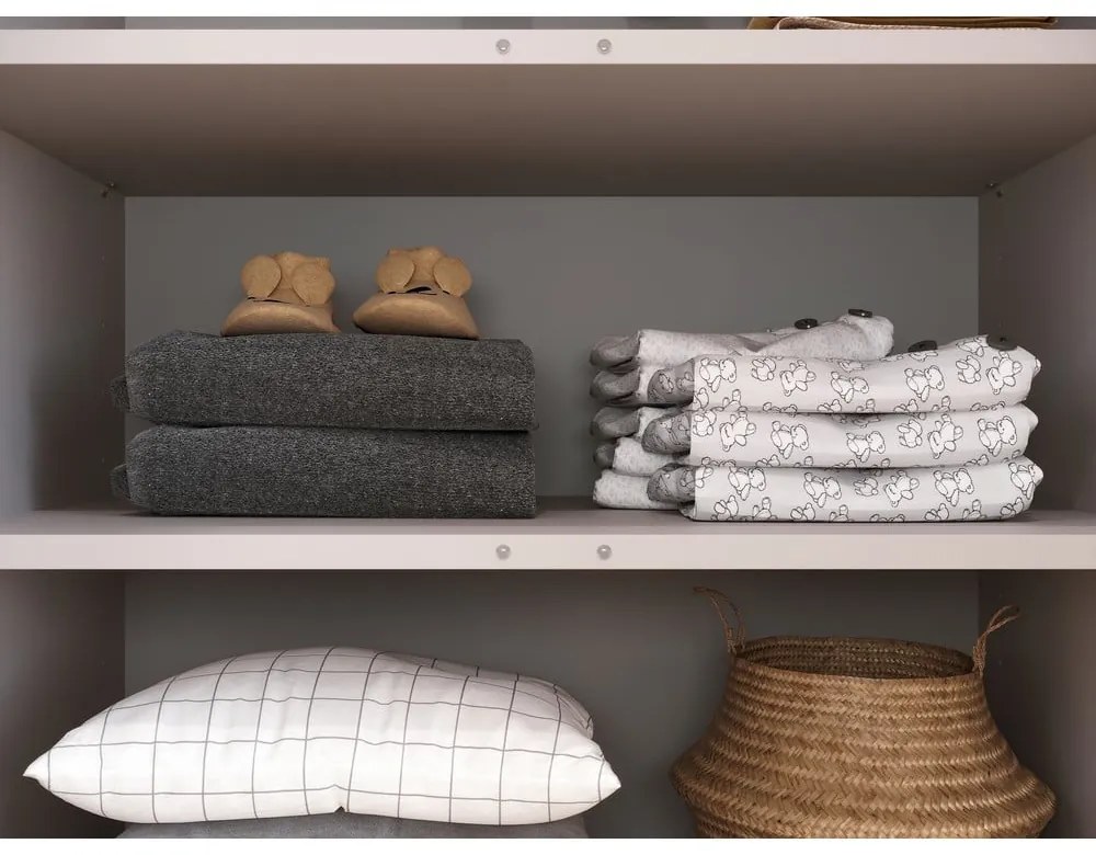 Krémová detská šatníková skriňa 89x180x54 cm Alkmaar – Germania