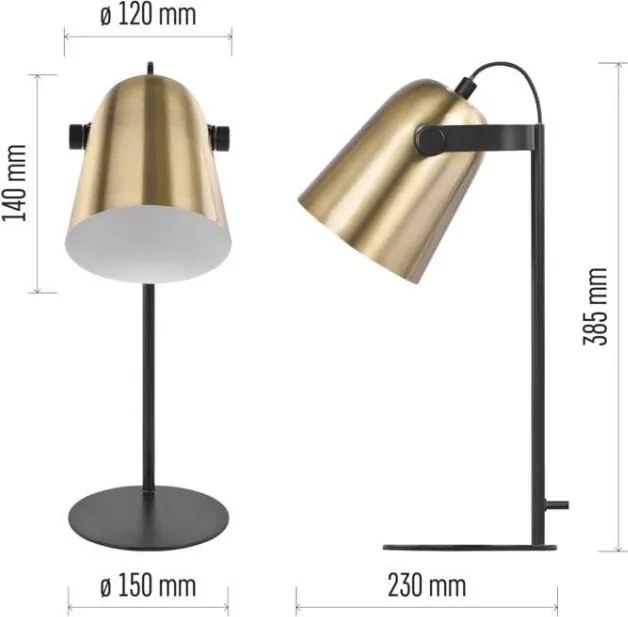 Stolná lampa Nina zlatá