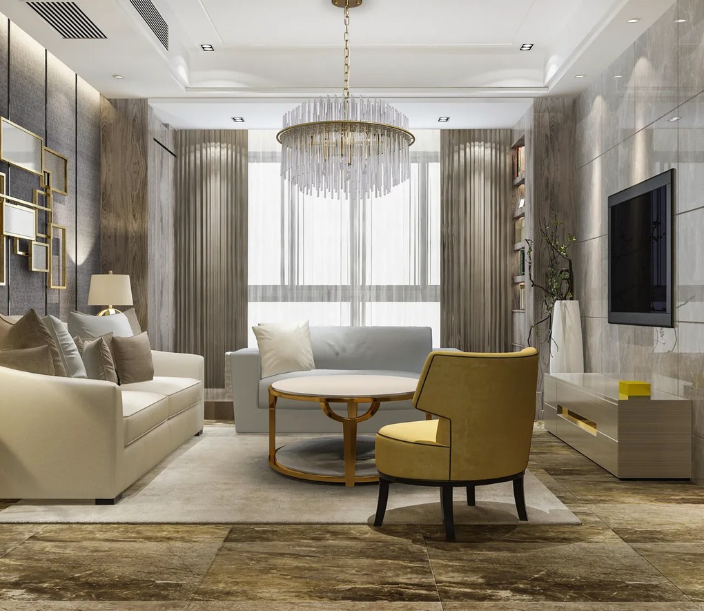 Toolight Toolight, krištáľové stropné svietidlo 6xE14 APP1653-6CP, zlatá lesklá, OSW-01596