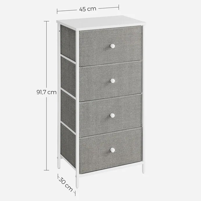 Autronic BONTEC Komoda 45x30x92cm, mdf, sivá, AUK-E1031 GREY Farba: Šedá