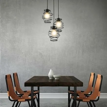 Briloner 4870-035 - Závesné svietidlo na lankách 3xE27/60W/230V