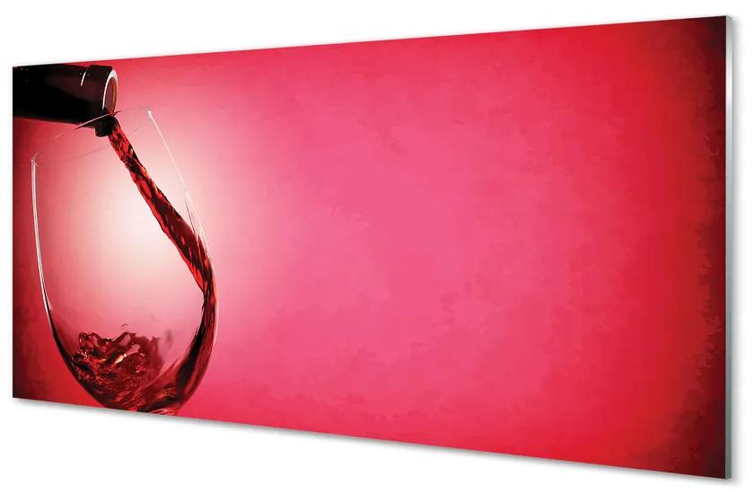 Obraz plexi Červené pozadie sklo na ľavej strane 125x50 cm