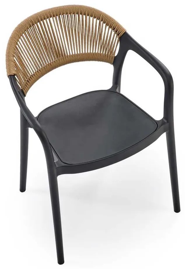 Jedálenská stolička Auryn, hnedá / čierna