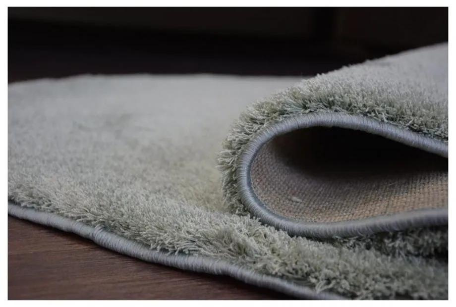 Luxusný kusový koberec Shaggy Azra zelený kruh 100cm