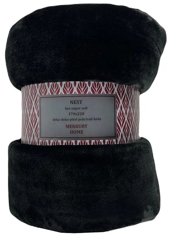 Deka Nest Super Soft čierna 170x220 Merkury Home