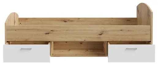 Jednolôžková posteľ s úložným priestorom URO 90x200 cm dub artisan/biela