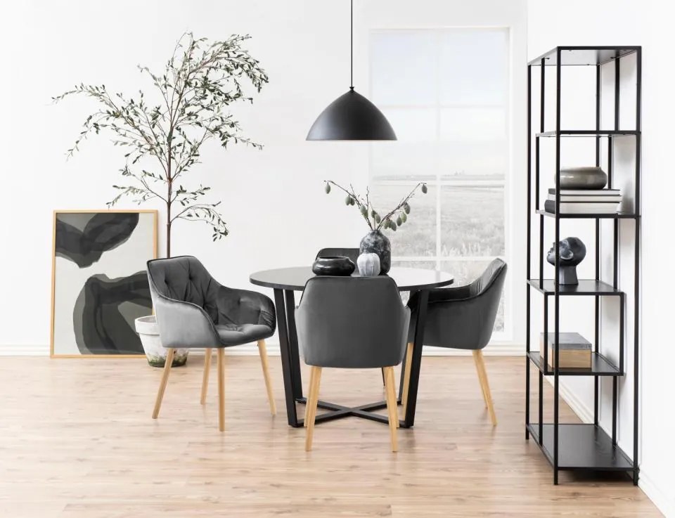 Jedálenské kreslo Brooke tmavosivé