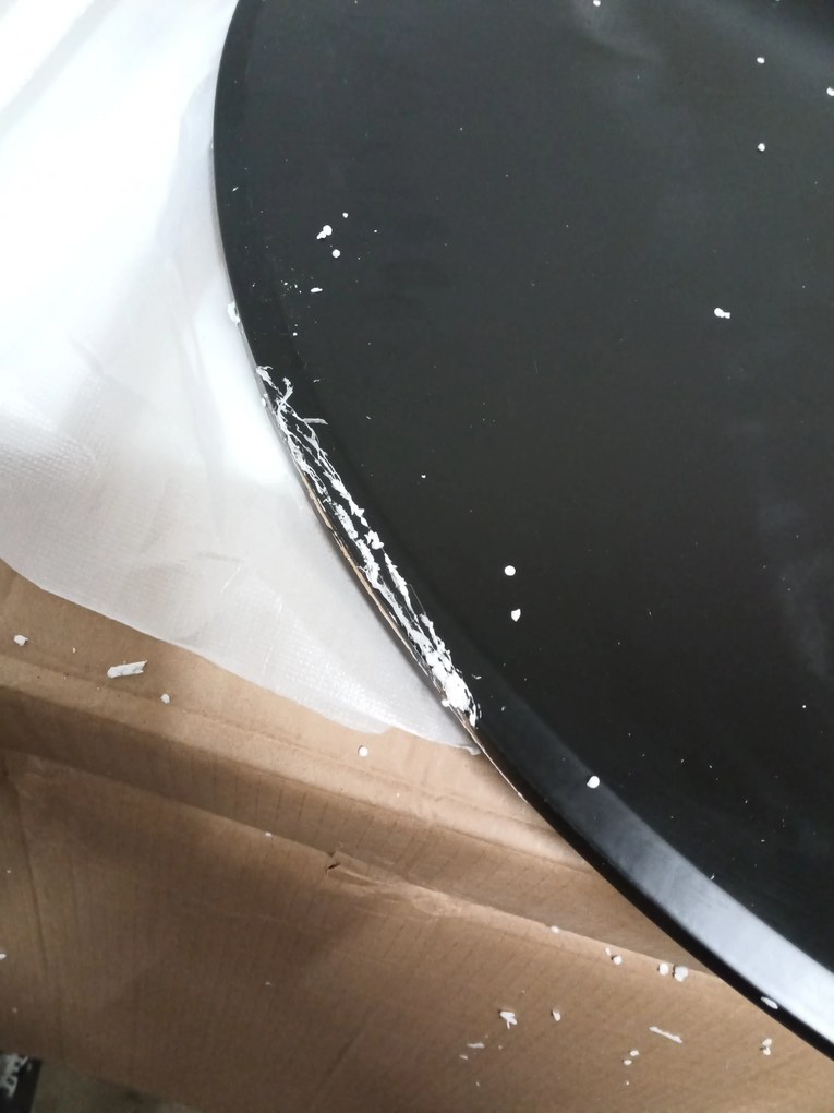 AKCIA Čierny jedálenský stôl OSLO 90x90 II. akosť