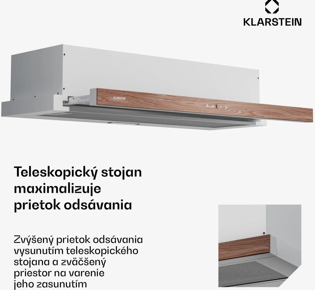 Klarstein ZenFusion digestor, prietok vzduchu 400 m³/h, EEK A, odsávanie/recirkulácia, 3 úrovne, tichý