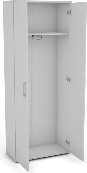 Šatníková skriňa s výsuvnou tyčou Nitro, biela