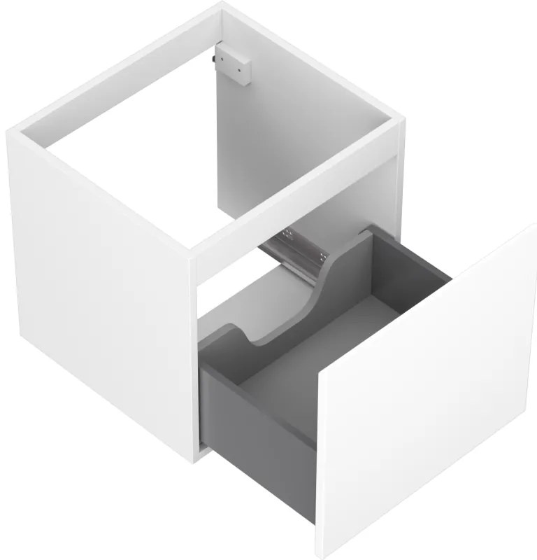 Mexen Orio, kúpeľňová skrinka 50 cm, 1 zásuvka, biela matná, 91A10-05047-1-BF01