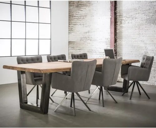 Jedálenský stôl 20-32 200x100cm Acacia natural 6cm-Komfort-nábytok