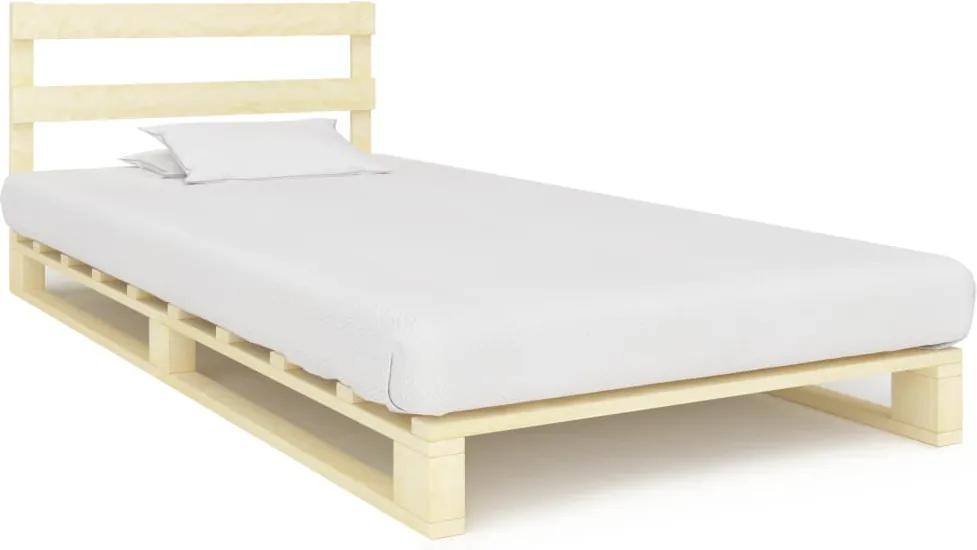285242 Edco Paletový posteľný rám, borovicový masív 100x200 cm