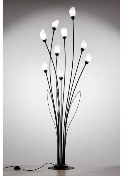 Jupiter 2058 - Stojacia lampa GLORIOSA 9xG9/14W/230V čierna