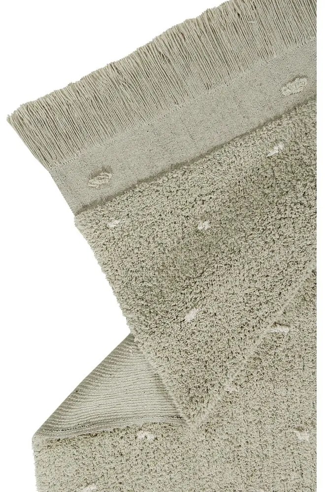 Svetlozelený prateľný ručne tkaný bavlnený koberec 140x200 cm Woods Symphony Olive – Lorena Canals