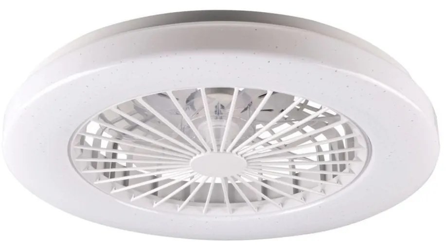 LED Stmievateľné stropné svietidlo s ventilátorom LIBYA LED/48W/230V 3000-6500K+DO