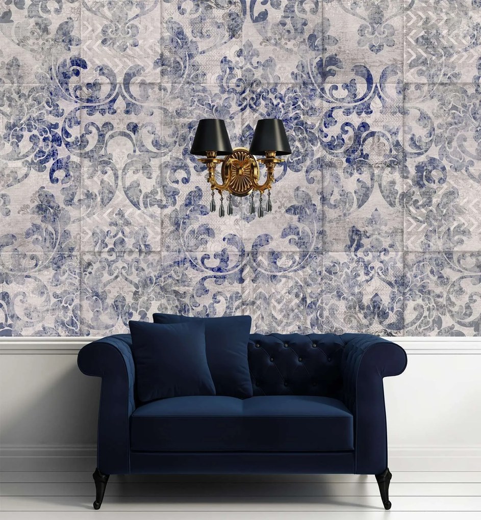 Gario Fototapeta Portugalské dlaždice v pozadí, modrý ornament Materiál: Vliesová, Rozmery: 350 x 245 cm