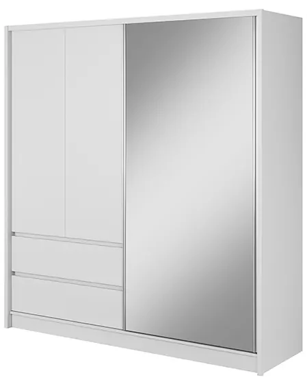 Šatníková skriňa Sram 204cm, biela