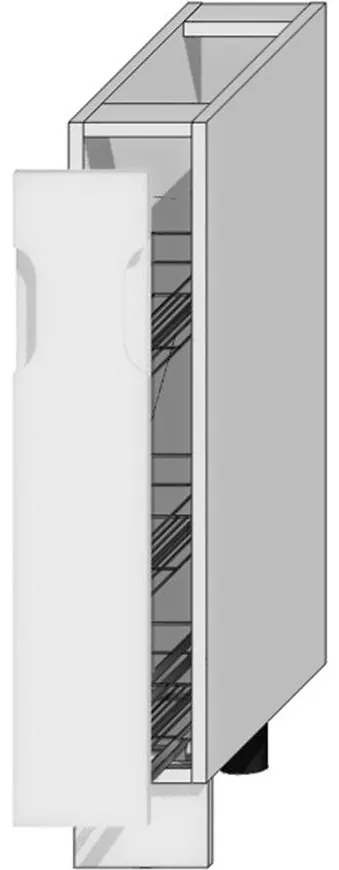 Kuchynská skrinka Zoya D15 Cargo + košík  Biely hrášok / Biely