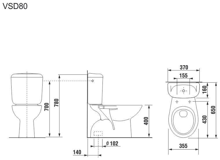 Mereo Mereo, WC kombi, spodný odpad s armatúrou, MER-VSD80 (H8602770007871)