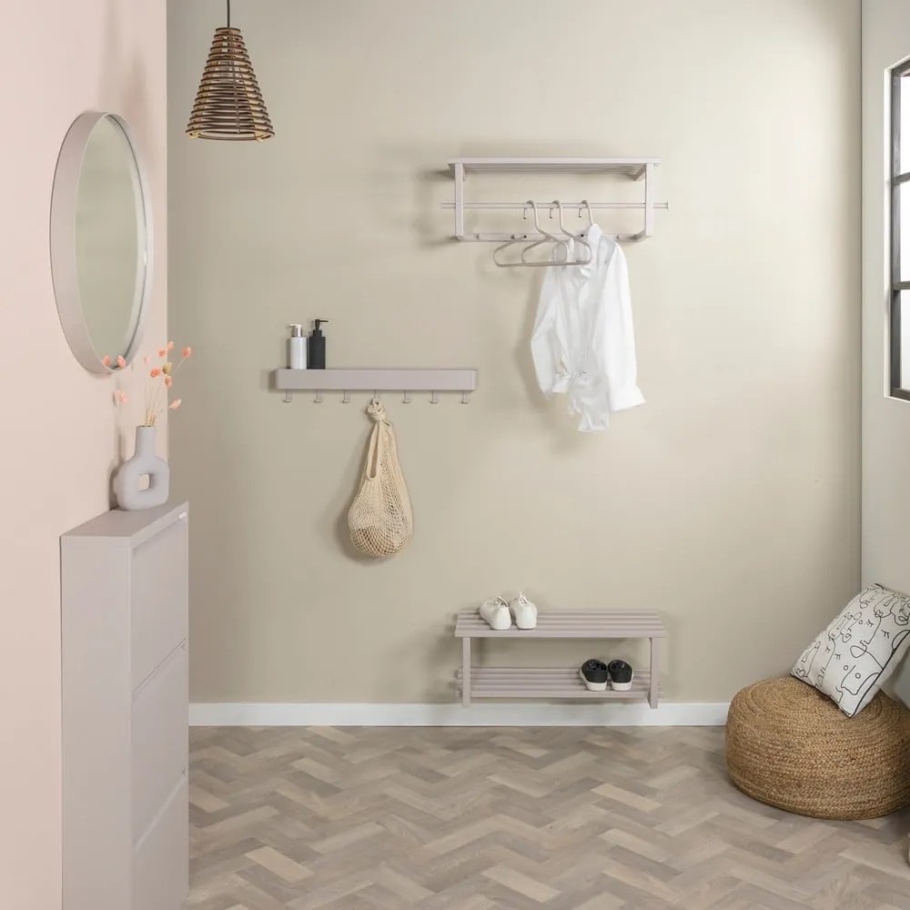 Taupe kovová závesná skrinka na topánky 71x26x34 cm Marco – Spinder Design