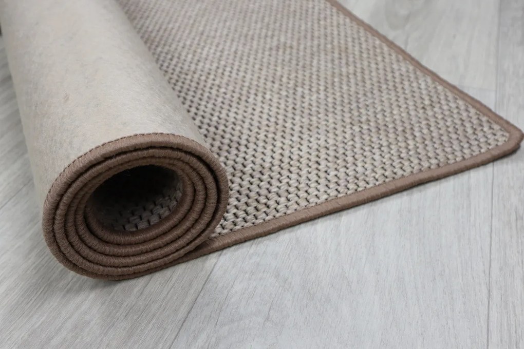 Vopi, Koberec behúň na mieru Nature svetle béžový, šíre 90 cm, béžová, chodba / predsieň