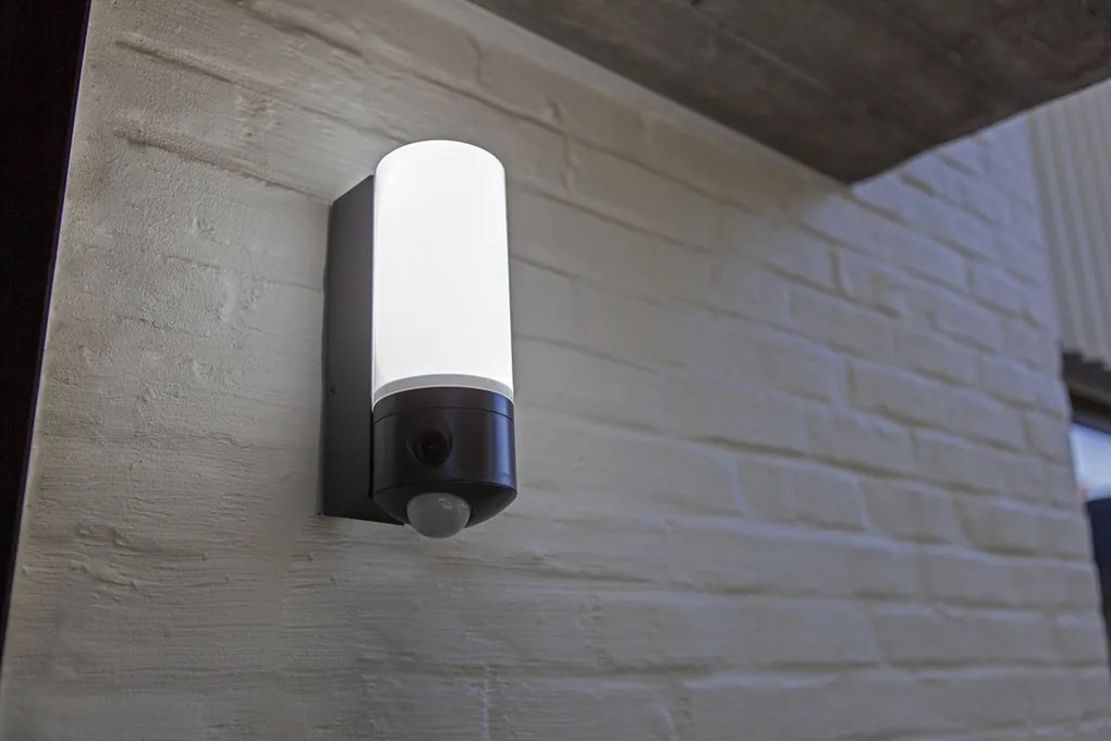 LUTEC Vonkajšie inteligentné nástenné LED svietidlo POLLUX s bezpečnostnou kamerou a senzorom, 18,8 W