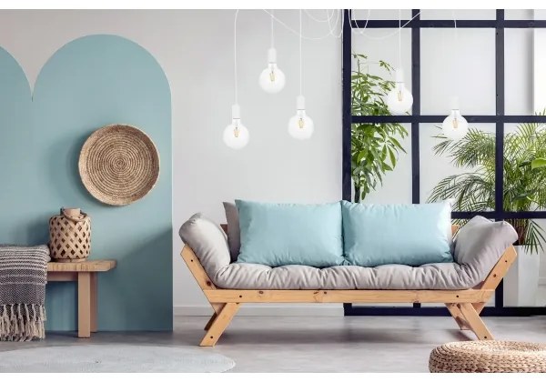 Luster na lanku MIROS 5xE27/60W/230V pavúk biela