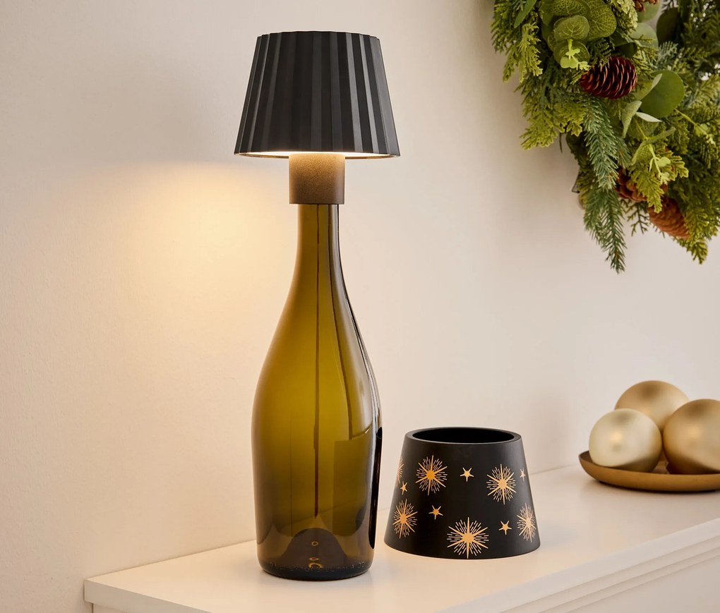 LED svetlo na fľašu s vymeniteľným tienidlom