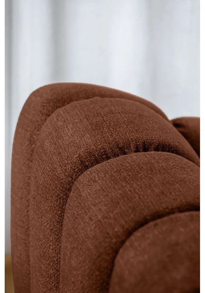 Terakotová rohová pohovka (pravý roh/s leňoškou) Shell – Miuform