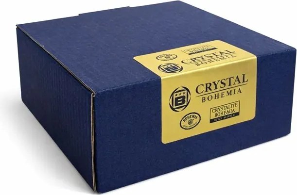 Crystal Bohemia Sklenená dóza v tvare SRDCE 110 mm