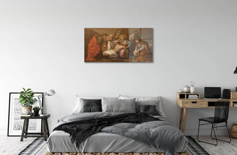 Sklenený obraz Ježiša ukrižovali 140x70 cm