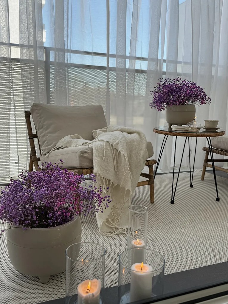 PLASTOVÝ KVETINÁČ BOTANICA SADA 2KS 30X24 CM+23X18,5 CM BÉŽOVÁ