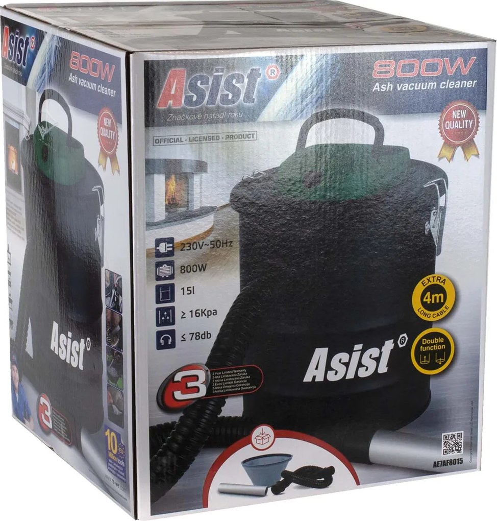 ASIST Vysávač popola 800W, 15L